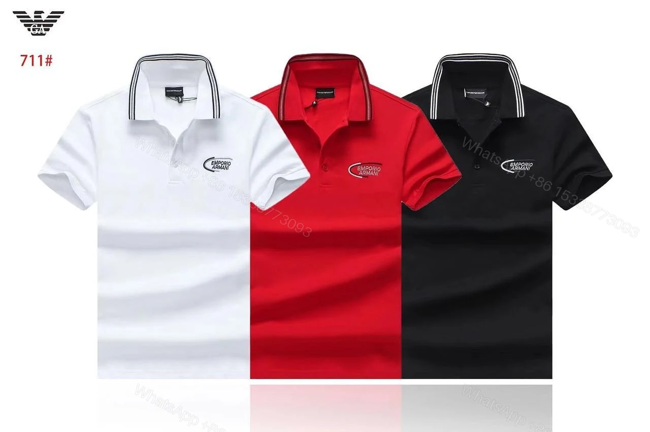 View 6 of First Copy Armani Imported Lycra Polos for Men