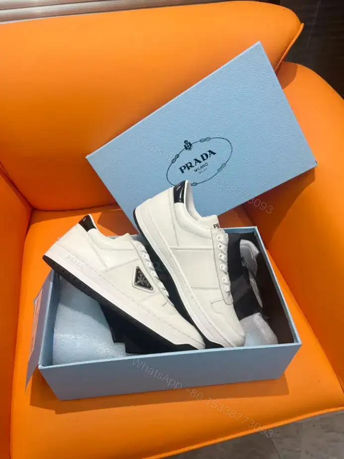View 2 of PRADA DOWNTOWN LEATHER SNEAKERS IN WHITE – PRD010