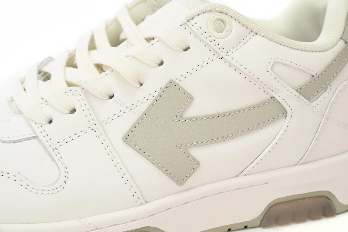 View 6 of OFF-WHITE Out Of Office "OOO" Low Tops White Grey 2021 OMIA189F21LEA0010161