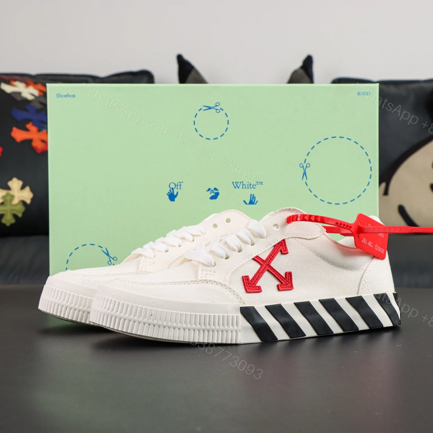 Off White Low Vulcanised White Red — view 1