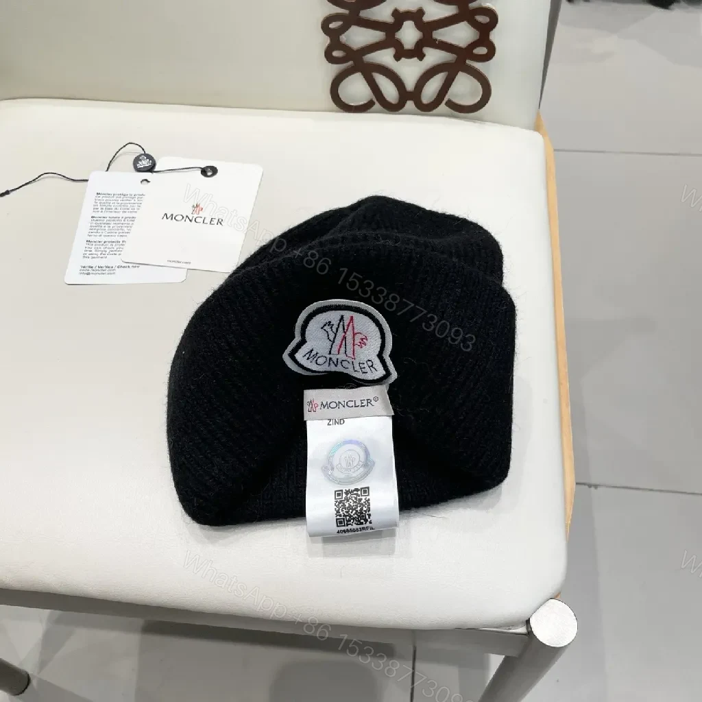 View 5 of Monochrome Knit Beanie: Luxe Logo Warmth, Folded Cuff