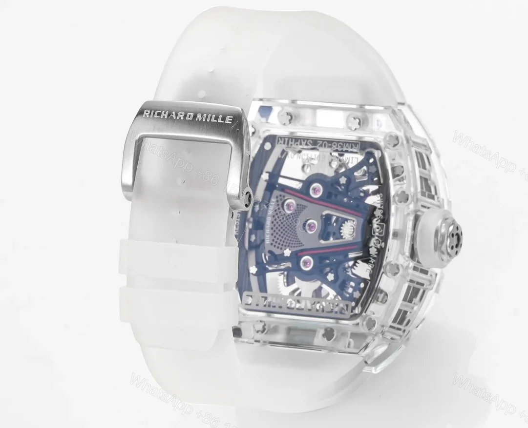 View 9 of Richard Mille RM38-02 Crystal Pink Skeleton Tourbillon Watch RM38-CR-PK-001