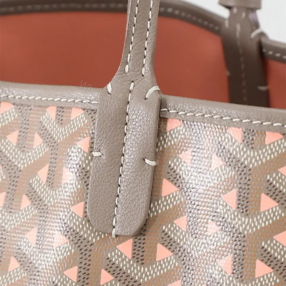 View 12 of 高仿Goyard*STLOUIP12滿印Tote手提袋咖粉免檢版小號