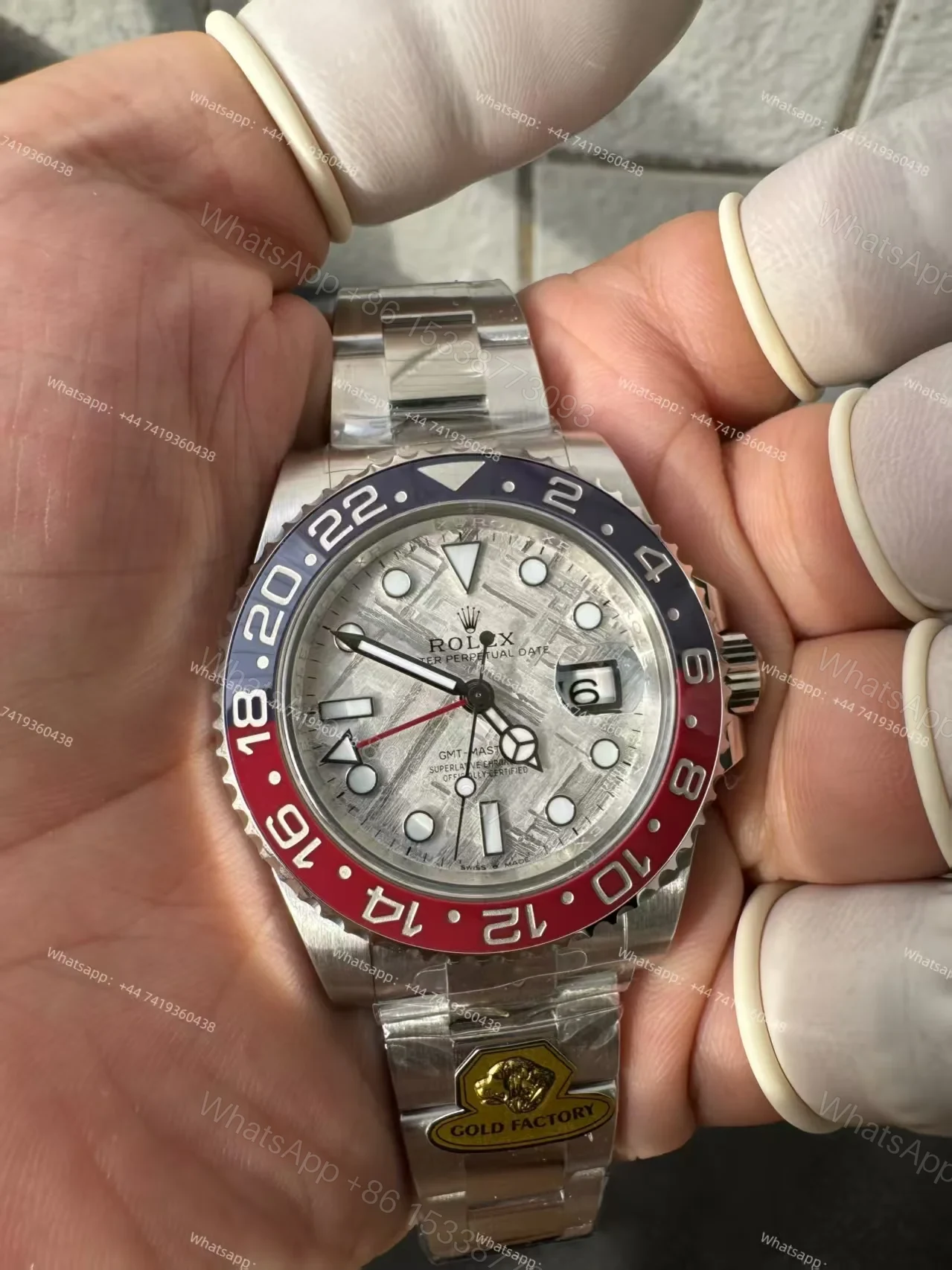 View 7 of Rolex Super Clone Watches 1:1 Meteorite GMT-Master II 126719BLRO Weighted Edition