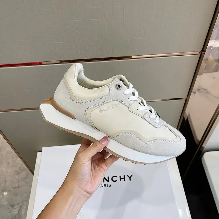 Ivory Leather Suede Sneakers - Subtle Luxe City Style — view 1