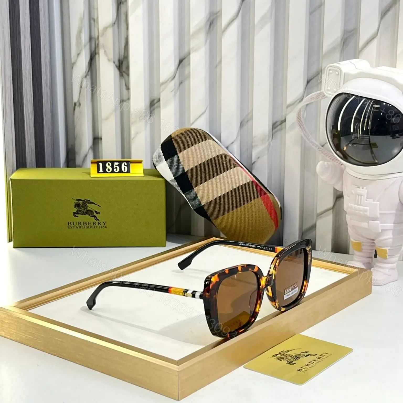 View 3 of Burberry Sunglass C09B59-7 Black UV Protection