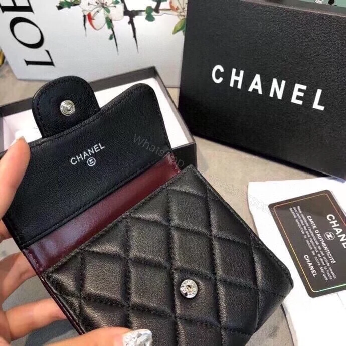 View 4 of Chanel Classic Small Flap Wallet Black 12Cm AP0231 Y01295 C3906