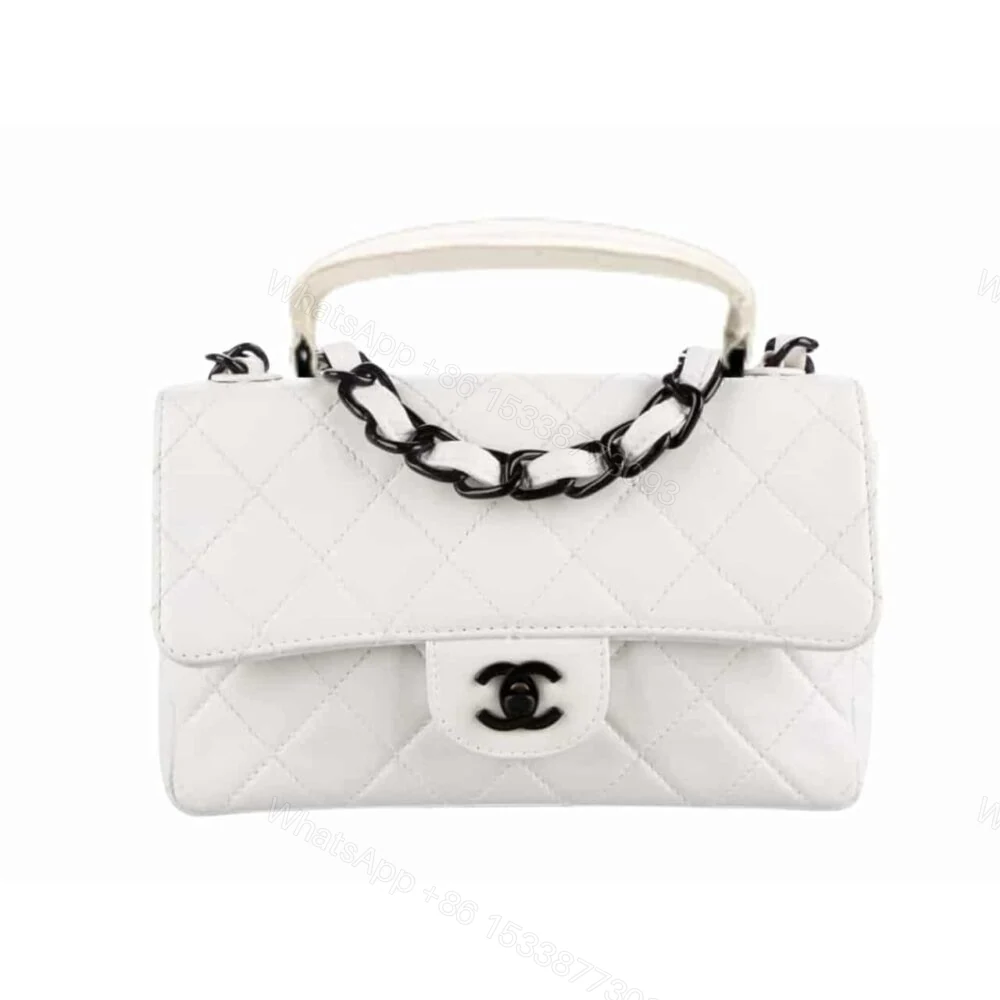 Chanel Vintage Small Classic Flap Bag White 20Cm — view 1