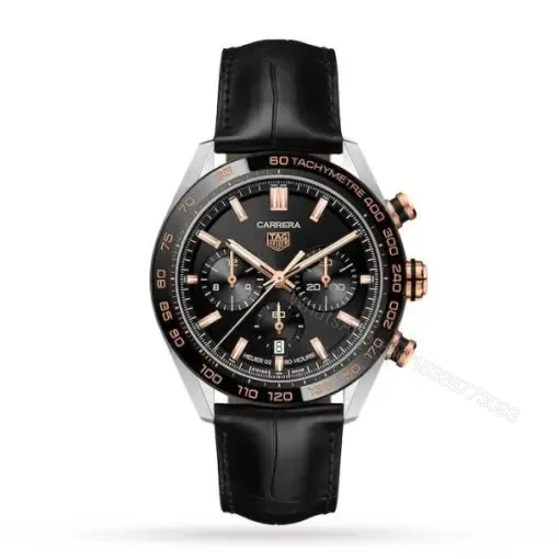 Replica TAG Heuer Carrera Men Automatic Black Alligator Watch CBN2A5A.FC6481 — view 1