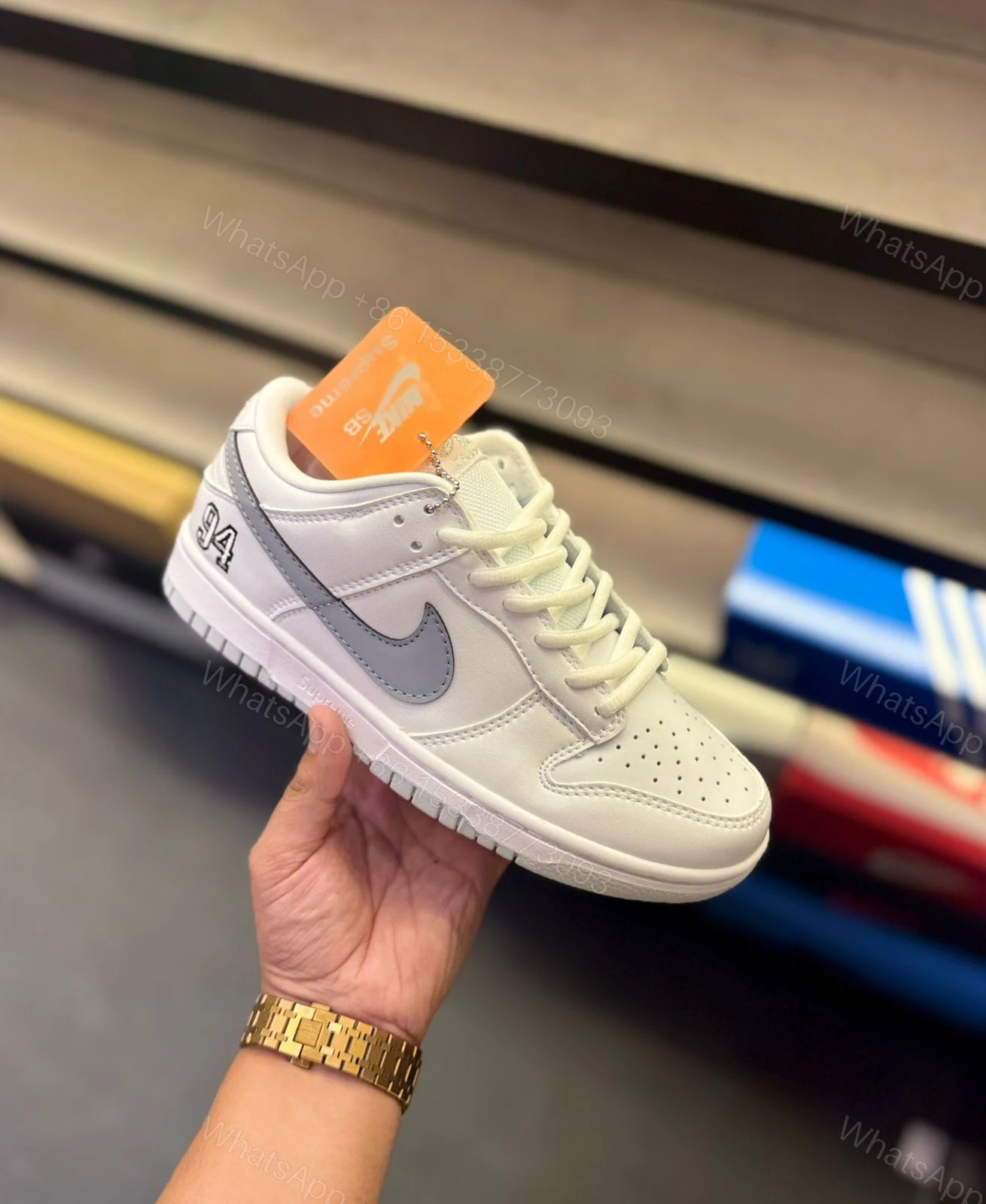 View 7 of FIRST COPY NIKE SB DUNK SUPREME 84 OG GREY FOR MEN