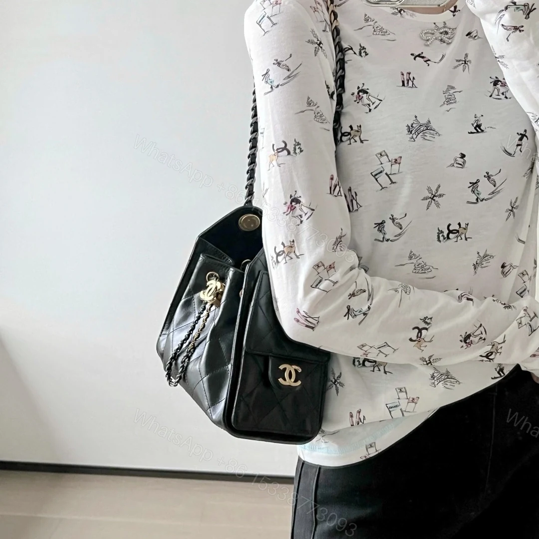 View 21 of 高仿Chanel*26C/25Bag系列AS5631鴛鴦皮穿鏈手袋Mini黑色免檢版