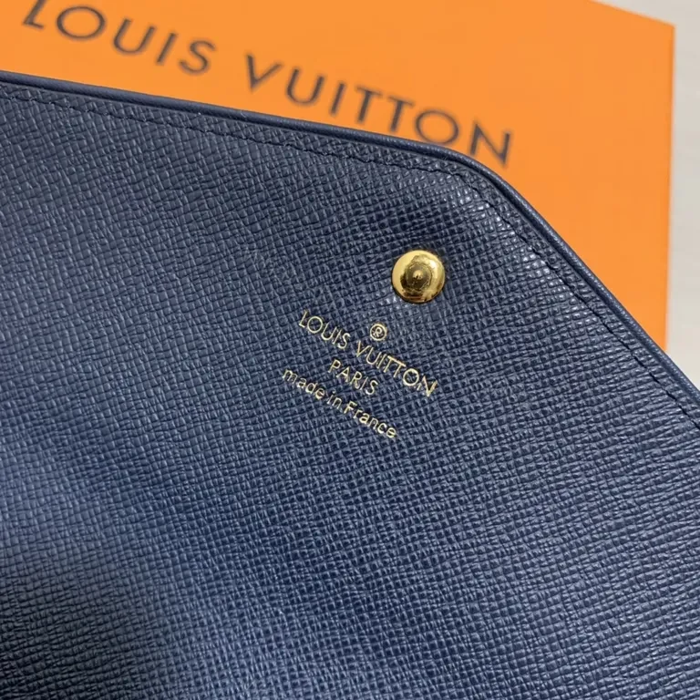 View 7 of Denim Monogram Wallet: Navy Canvas, Modern Luxe, Zip-C wallet