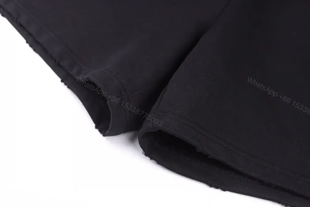 View 7 of Black Nylon Shorts Balenciaga Style Drawstring Key Feature Loose Fit
