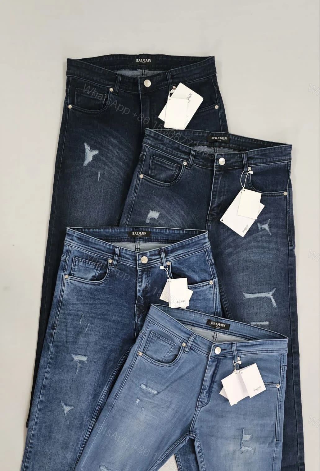 View 6 of FIRST COPY BALMAIN PARIS IMPORTED REGULAR FIT SUMMER JEANS