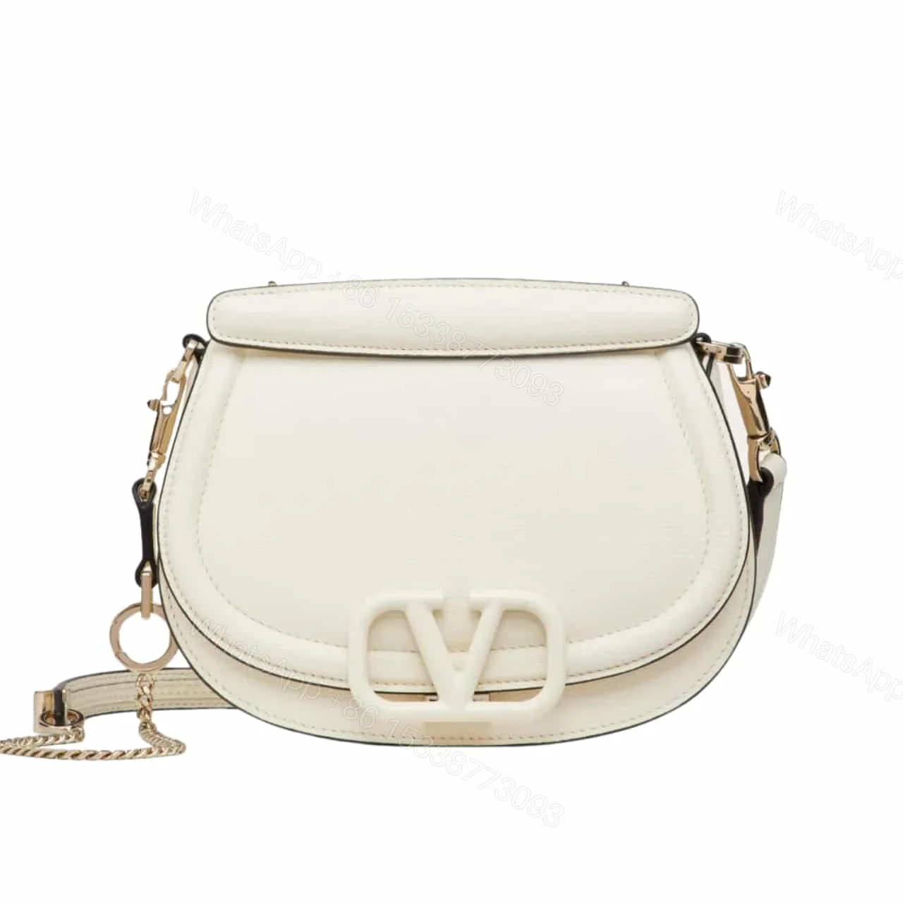 VALENTINO VSLING BAG IN GRAINED WHITE 22CM — view 1