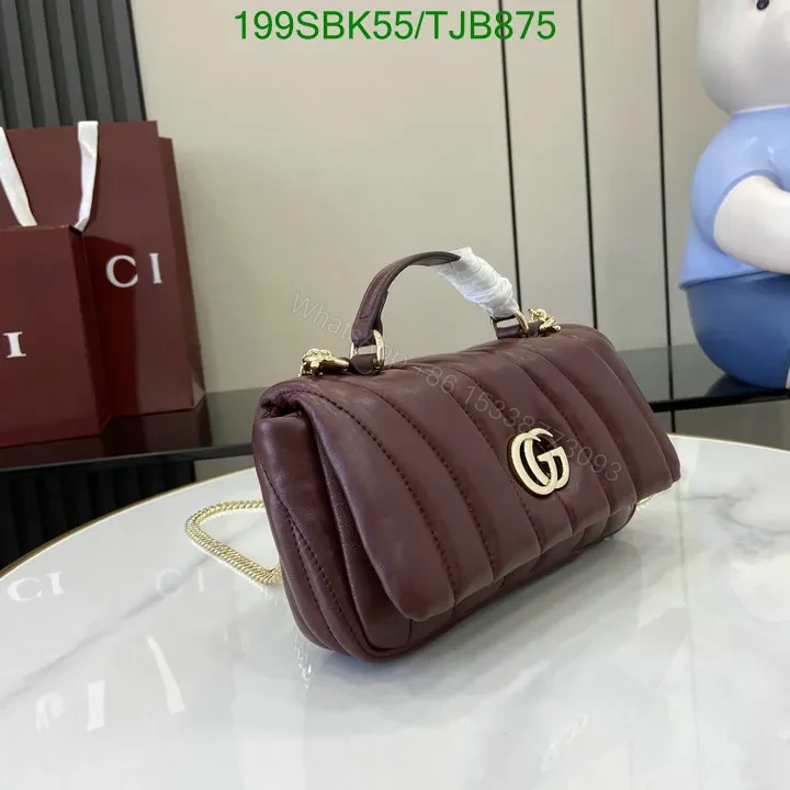 View 13 of Gucci Rosso Ancora Red Leather Mini Top Handle Bag HG258