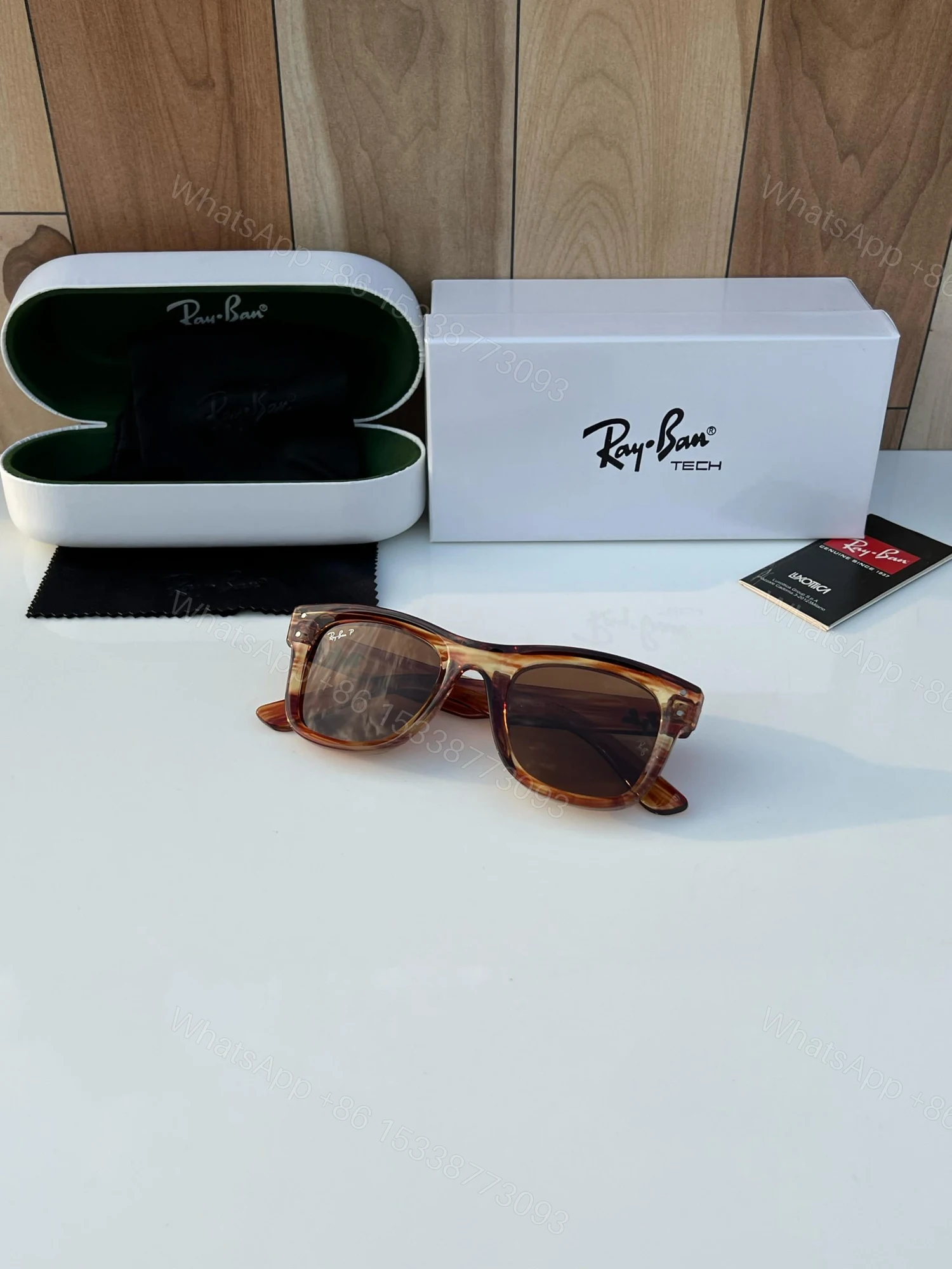 View 5 of FIRST COPY Rayban 0502 tiger brown sunglasses