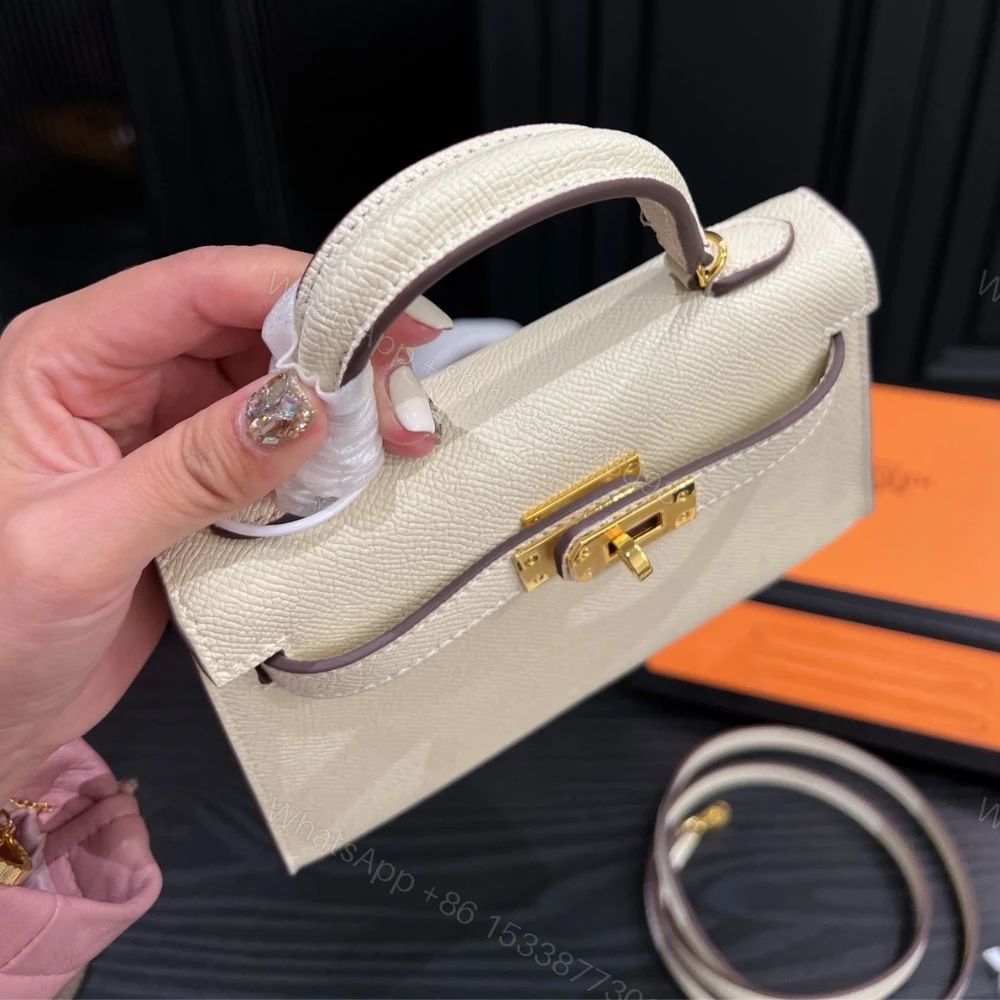 View 3 of Hermes Kelly Mini Epsom Handbag Craie 20Cm