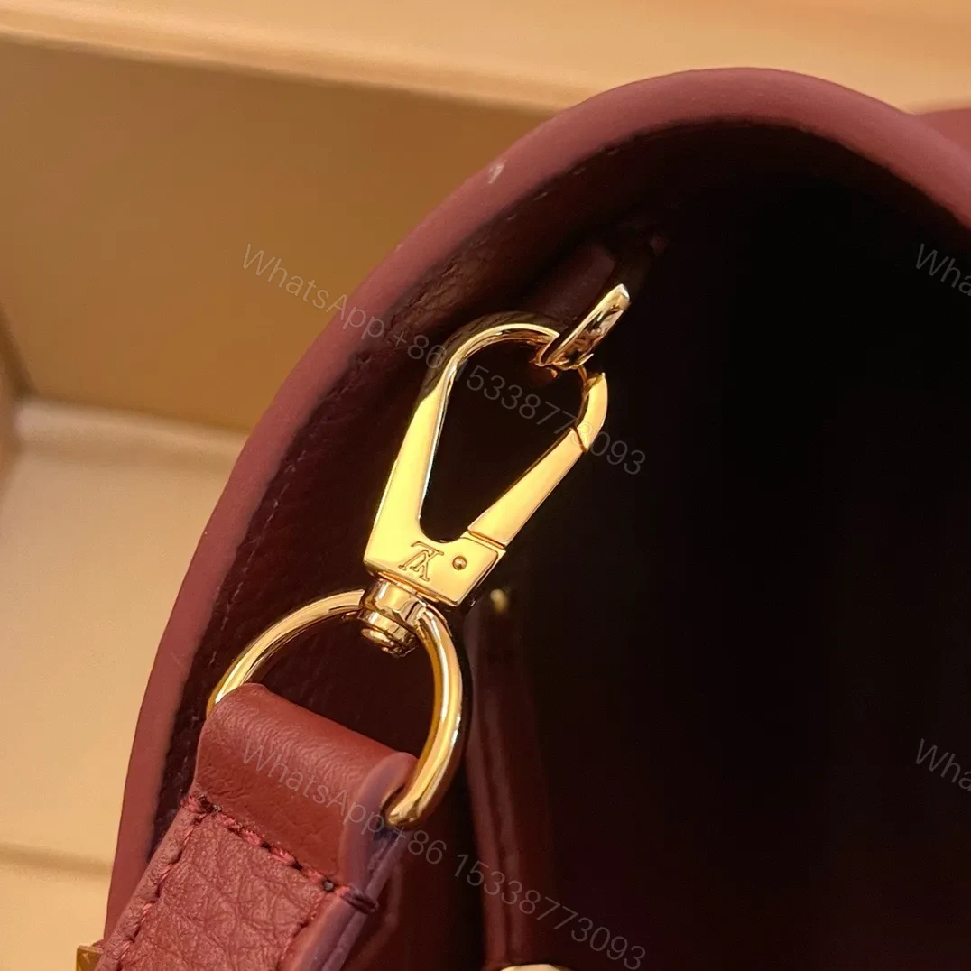 View 8 of Louis Vuitton LV Capucines Woman’s Dark Red Handbags 27x21x10cm