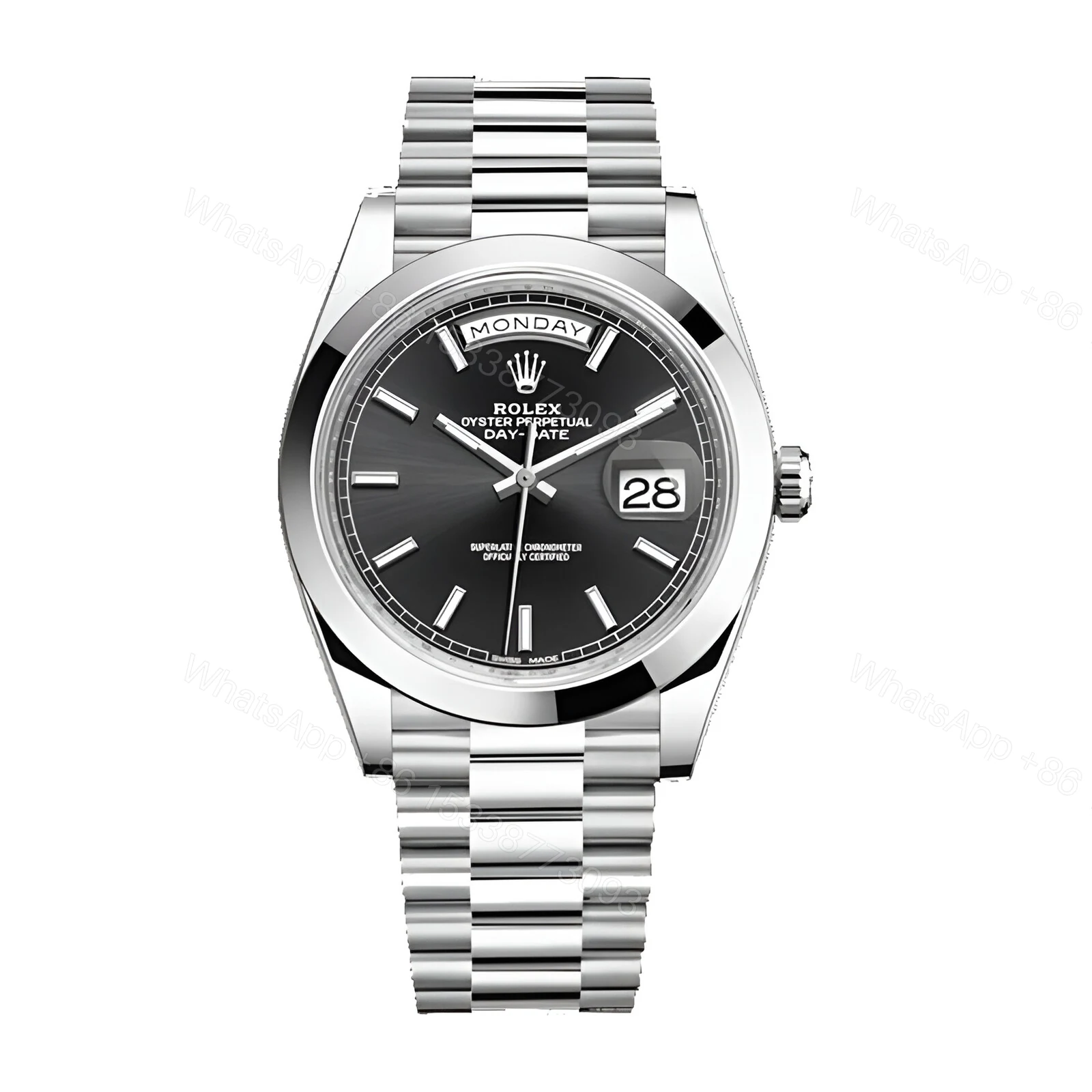 Rolex Diagonal Black Replica — view 1