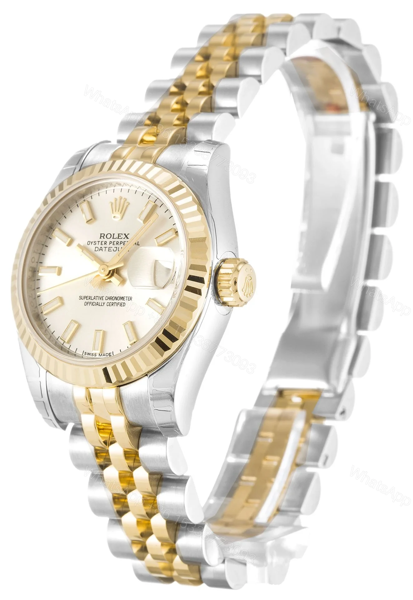 View 3 of Replica Rolex Lady-Datejust Silver Dial 179173-2 26 mm