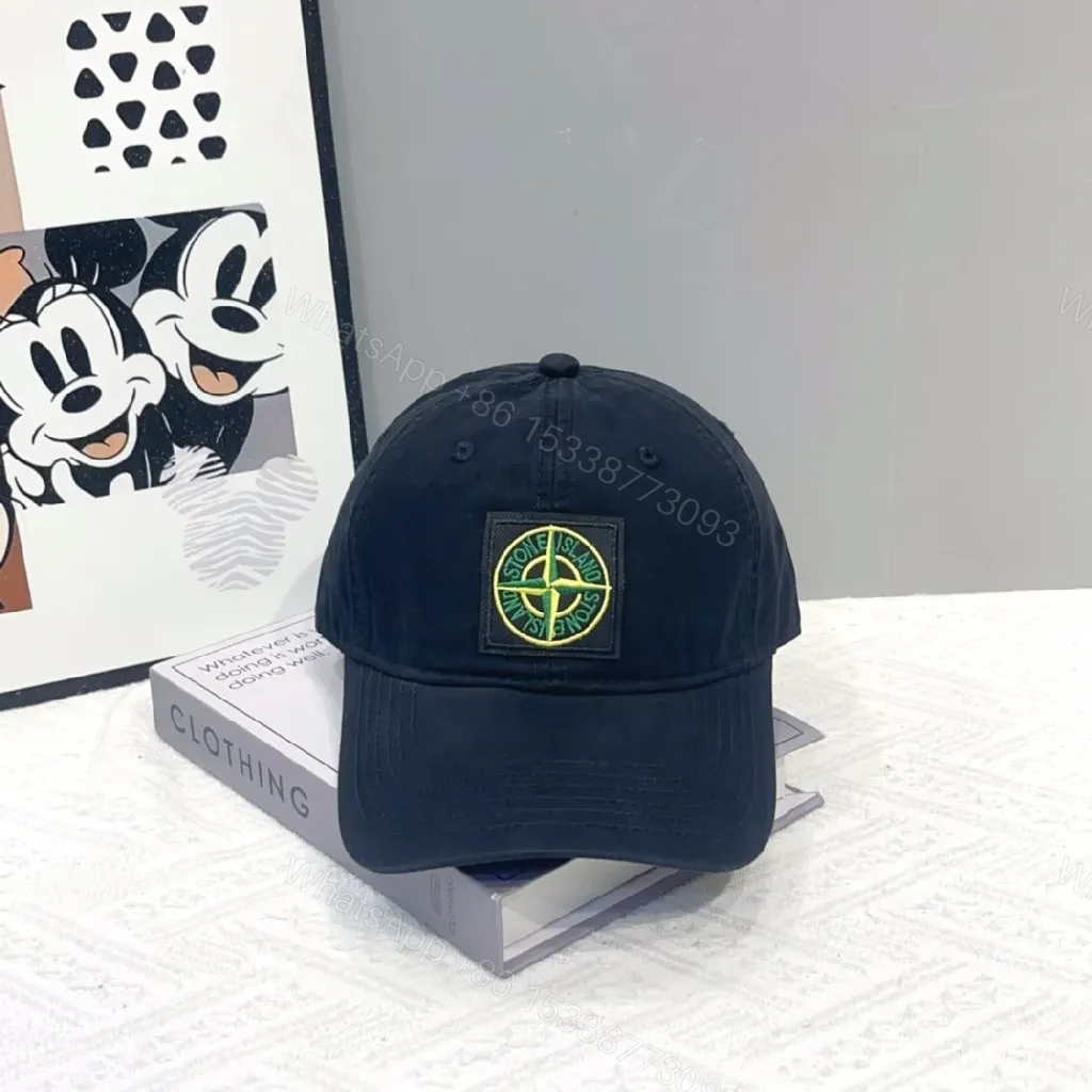 View 4 of Neutral Cotton Twill Cap with Stone-Inspired Patch, Structured Baseball Cap