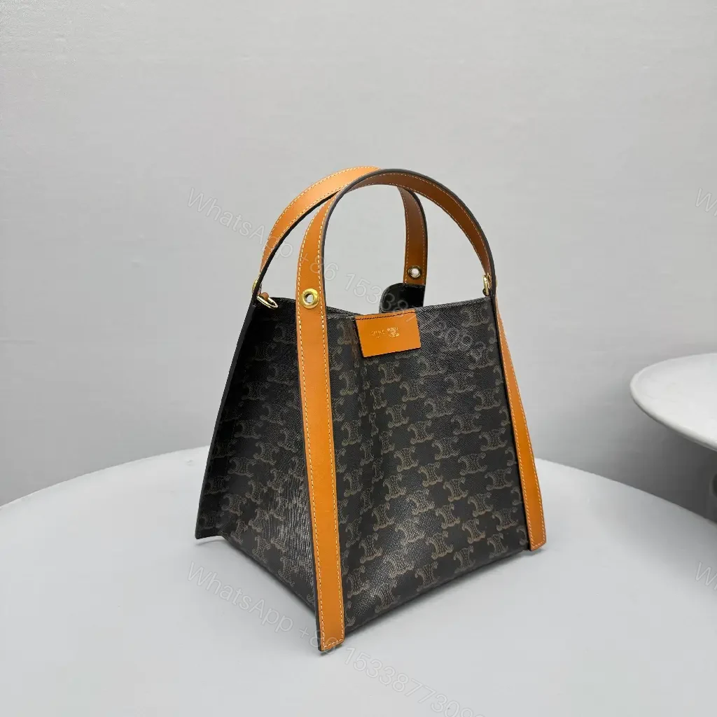 View 3 of Elegant Monogram Tote: Leather Trim, Structured, Everyday Luxe Bag