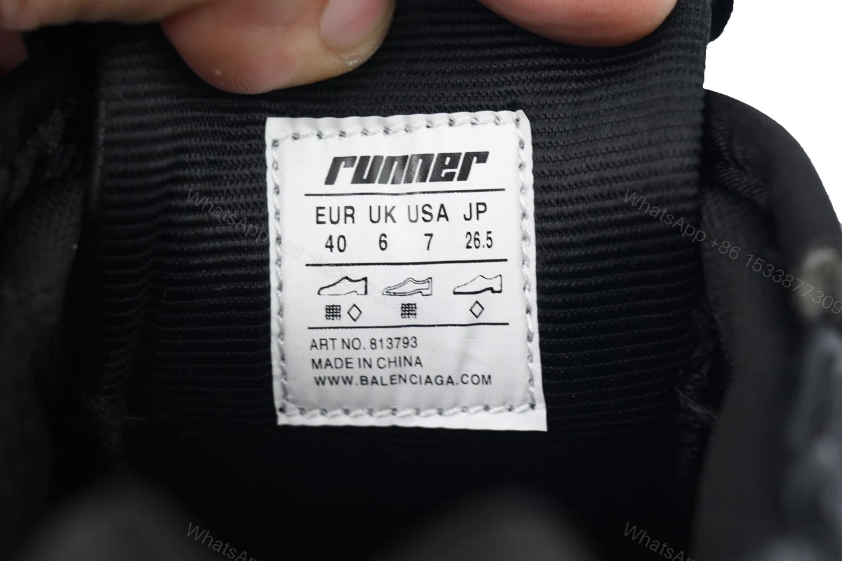 View 5 of Under Armour x Balenciaga Runner Sneaker 'Black' 813793 WRUCU 1000