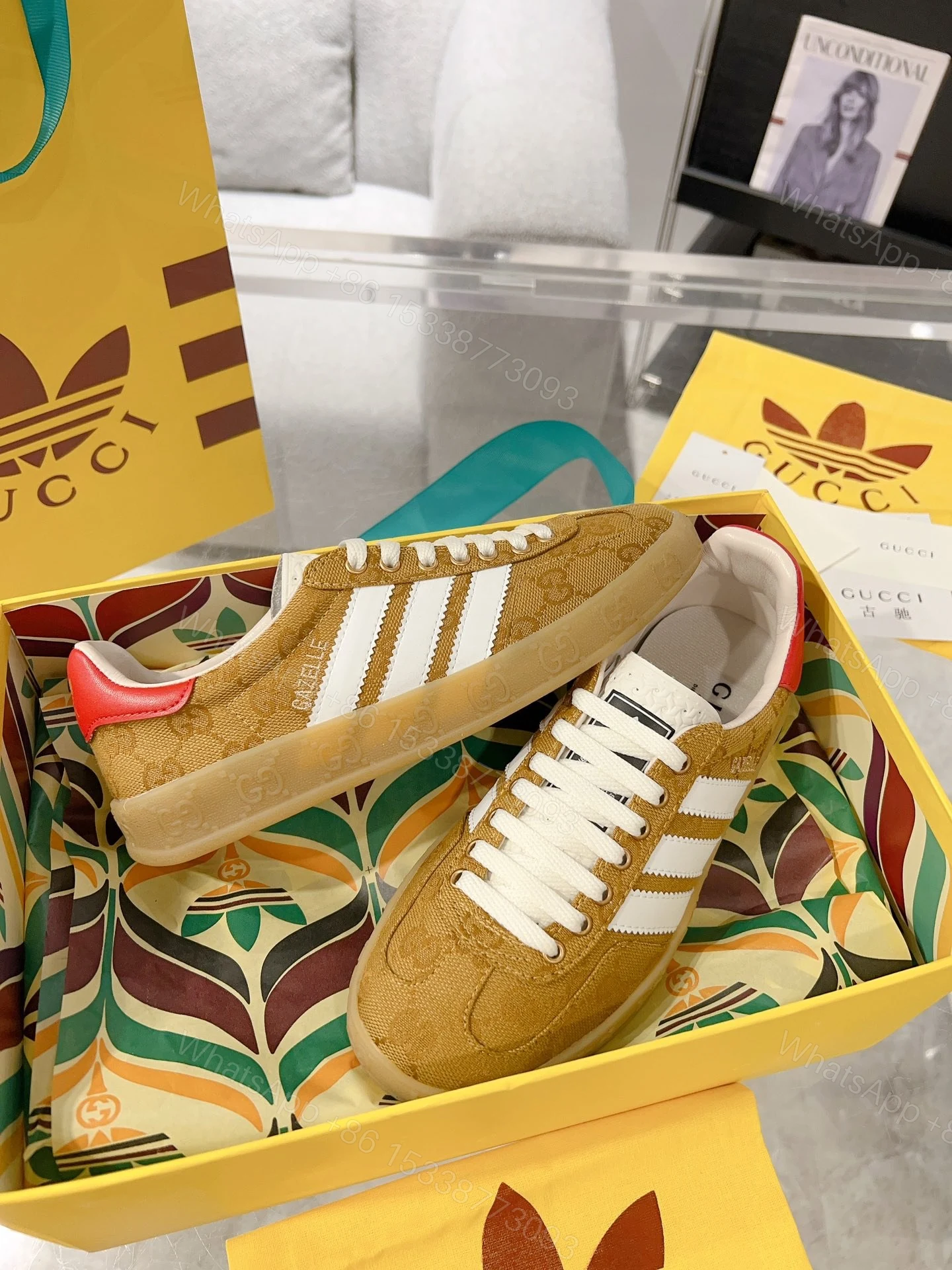 View 2 of Gucci Gazelle ‘Brown Sneaker