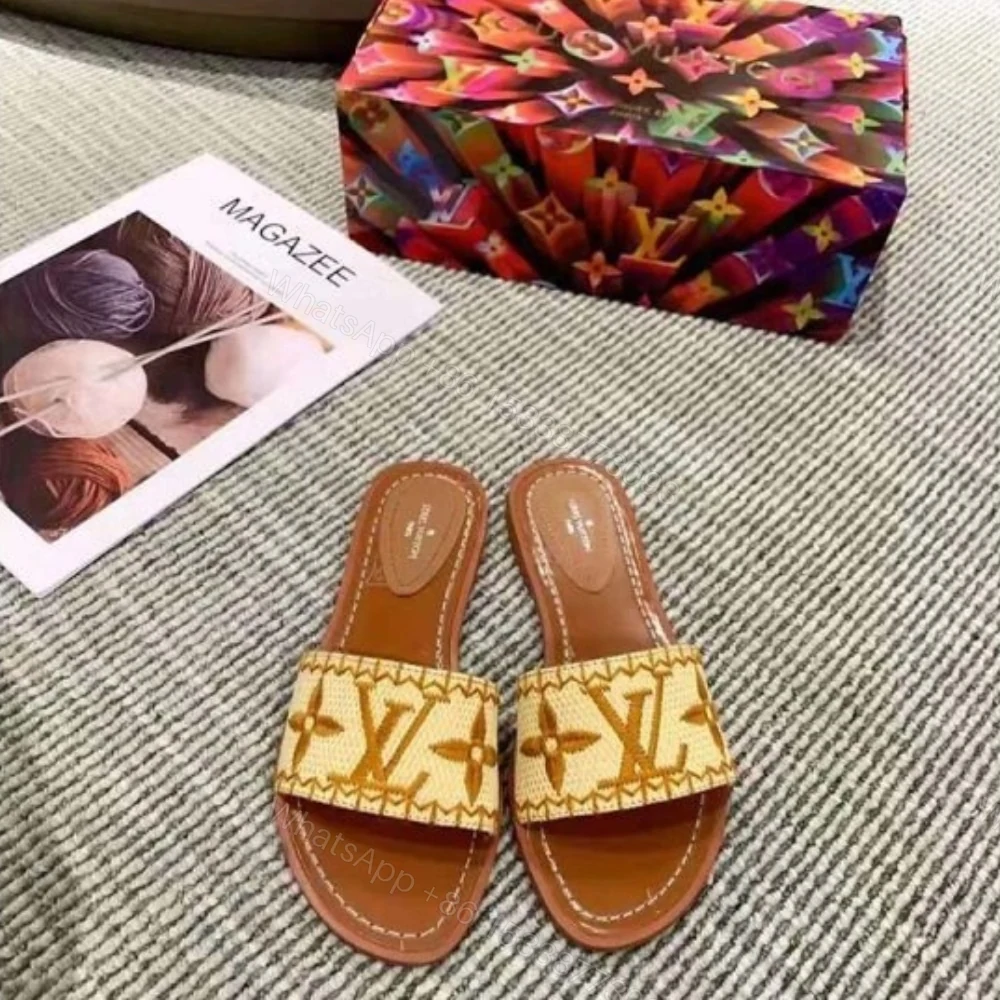 View 2 of Louis Vuitton Lock It Flat Mule Cognac Brown