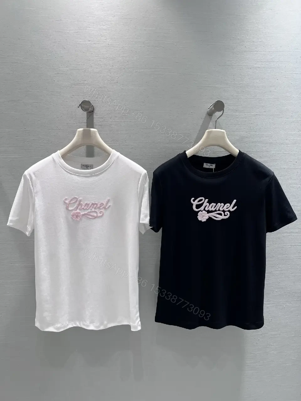 View 4 of Black Cotton Embroidered Logo T-Shirt - Subtle Luxury, Everyday Confidence