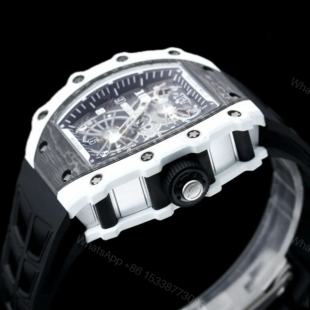 View 6 of Richard Mille RM21-01 Automatic Skeleton Watch 40MM Black Carbon Fiber Case Premium Edition RM-RM21-01-BLK-CARBON-40