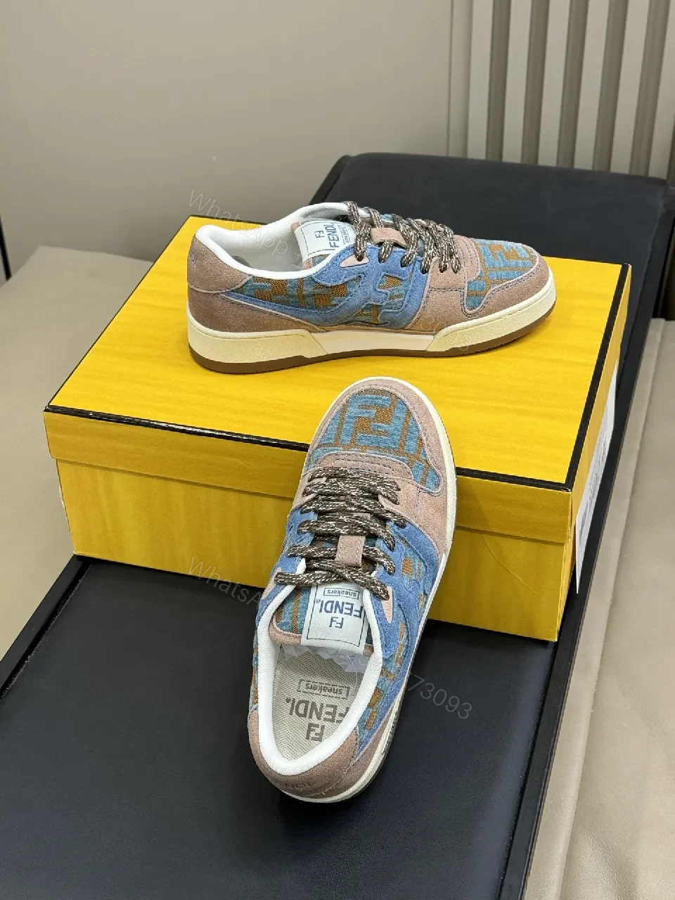 View 5 of Colorful Luxury Trainers: Suede/Textile, Signature Detailing