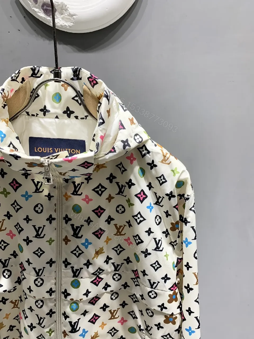 View 6 of Multi-Patterned Monogram Zip-Front Jacket - All-Season Style