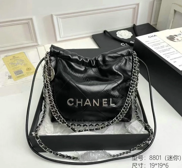 View 10 of Chanel 22 Mini Handbag DF5228 – Black Calfskin