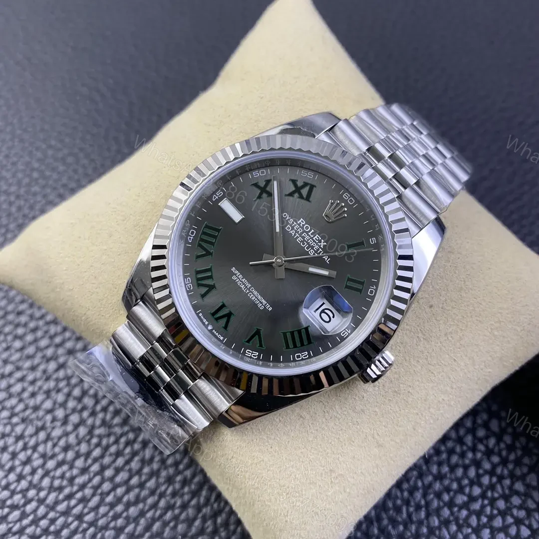 View 3 of Rolex Datejust 41 Stainless Steel Fluted Slate – Roman Jubilee 126334-0022