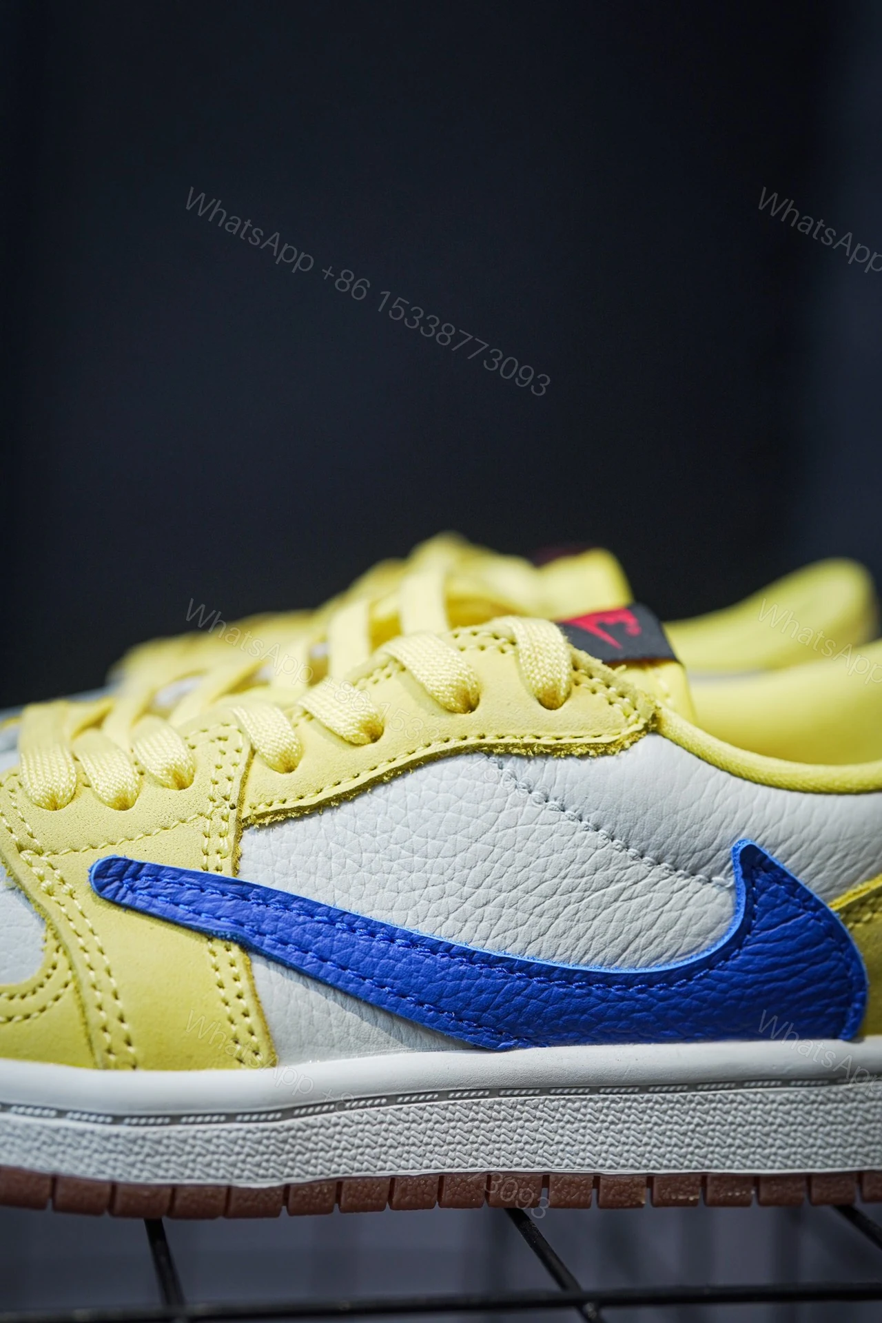 View 5 of Kid Shoes TS x Air Jordan 1 Low Canary Yellow