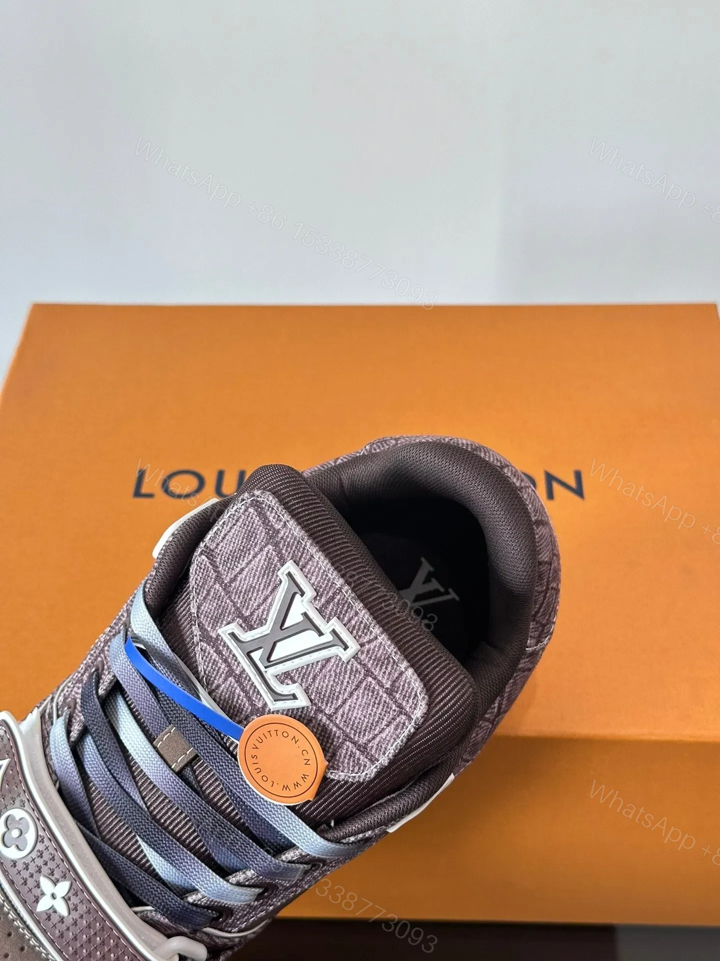 View 6 of LV Men Brown Textile Sneakers