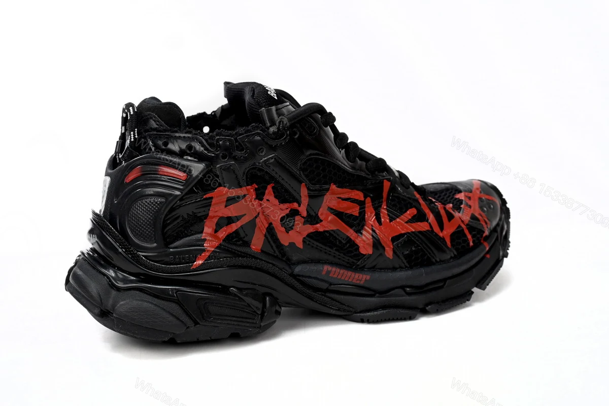 View 11 of Balenciaga Runner Black And Red Characters 677402 W3RB1 0102