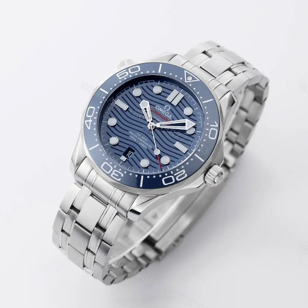 View 2 of Omega Seamaster 300M Blue Dial Stainless Steel Watch 42mm Custom 8800 Movement