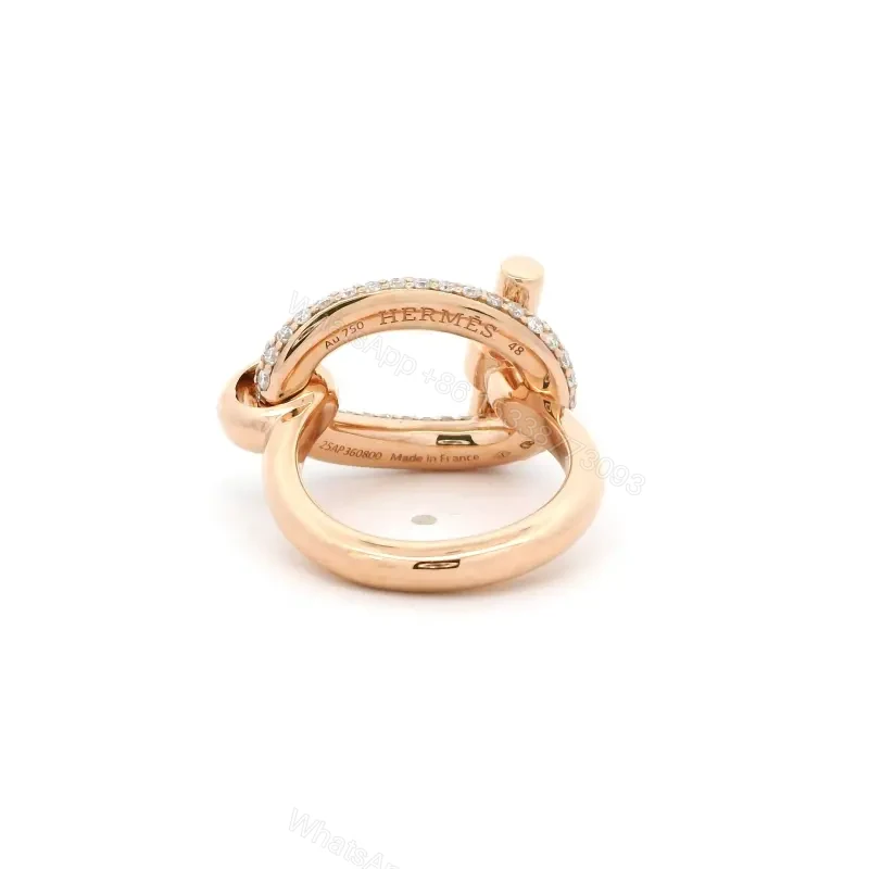 View 2 of 18K Rose Gold Hermes Lab Diamond Adage Women Ring