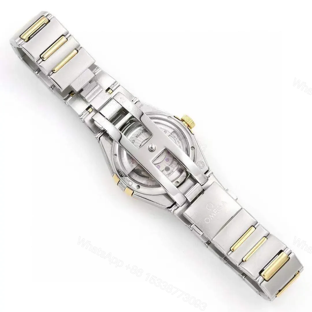 View 9 of Omega Constellation 29mm Women’s Watch V6 Version Two-Tone Stainless Steel and Gold Diamond Bezel Champagne Dial