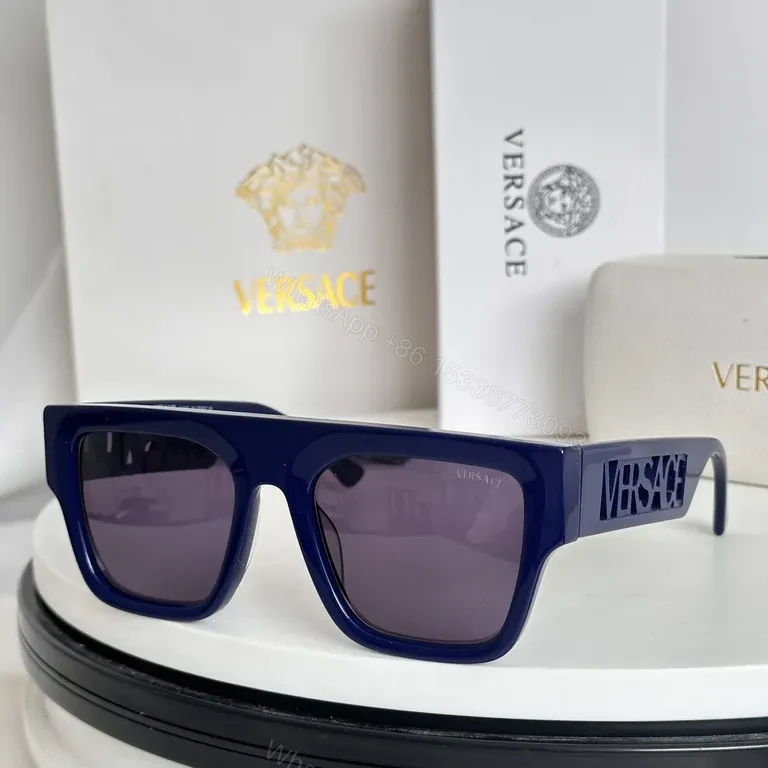 Bold Navy Geometry Sunglasses - Premium Acetate, Polarized Lenses — view 1