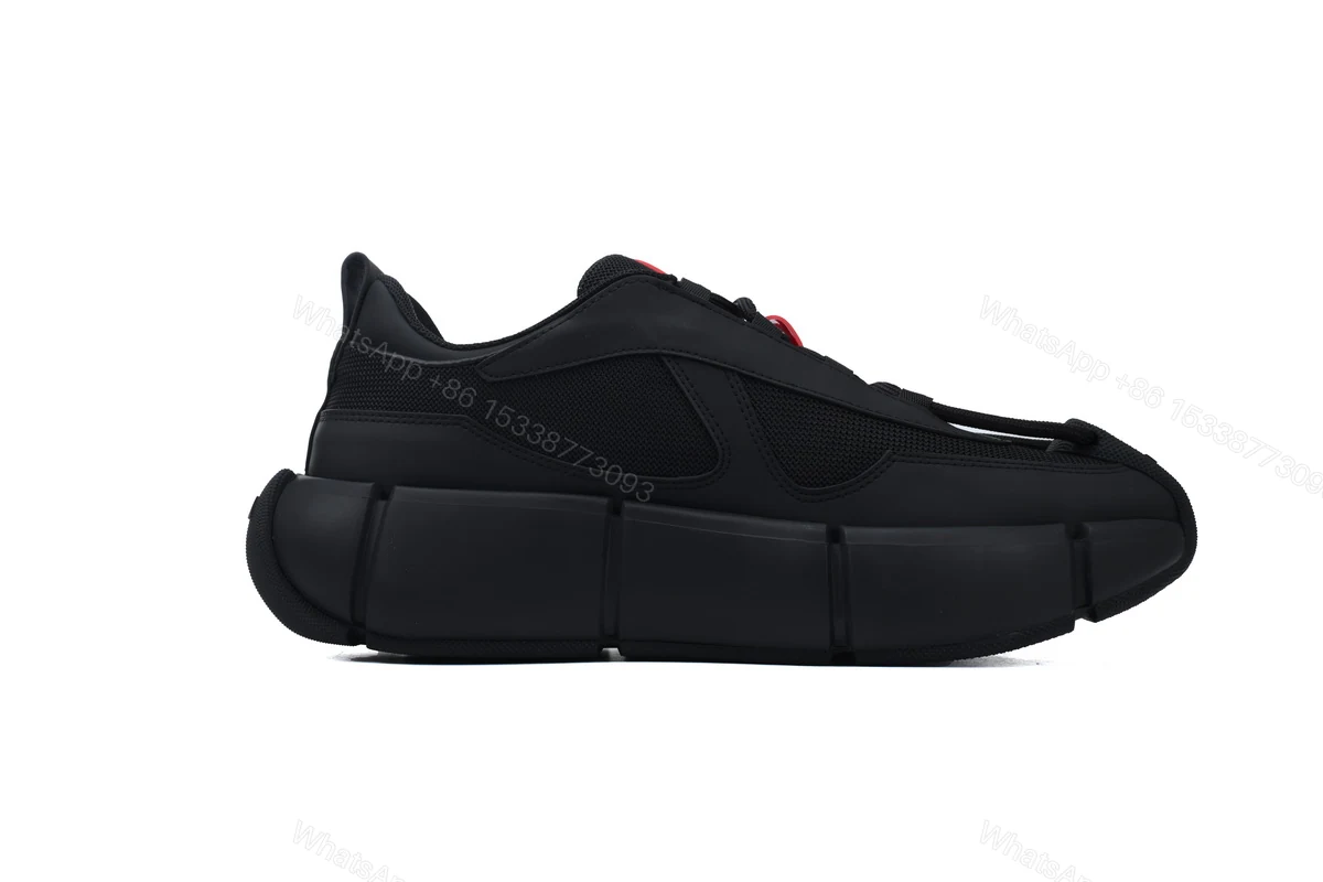 View 5 of Prada Sneakers Black Red