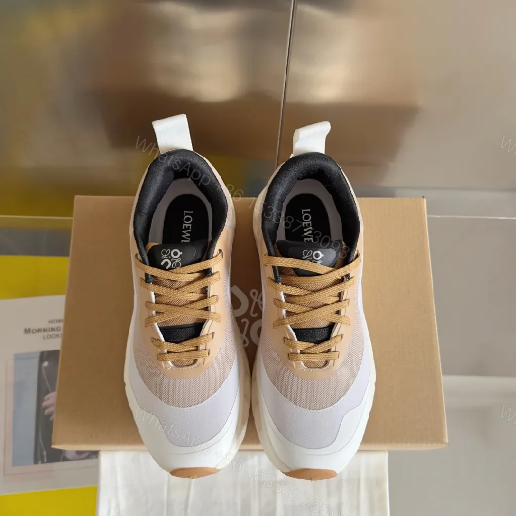 View 9 of Bold Taupe Luxe Chunky Runner Sneakers
