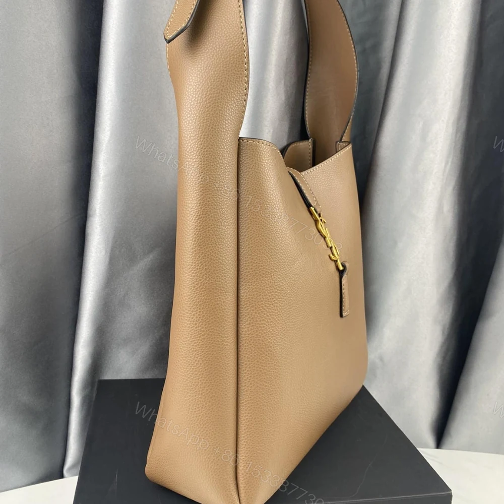 View 2 of Saint Laurent Le 5 À 7 Soft Small Hobo Bag In Smooth Brown 27Cm