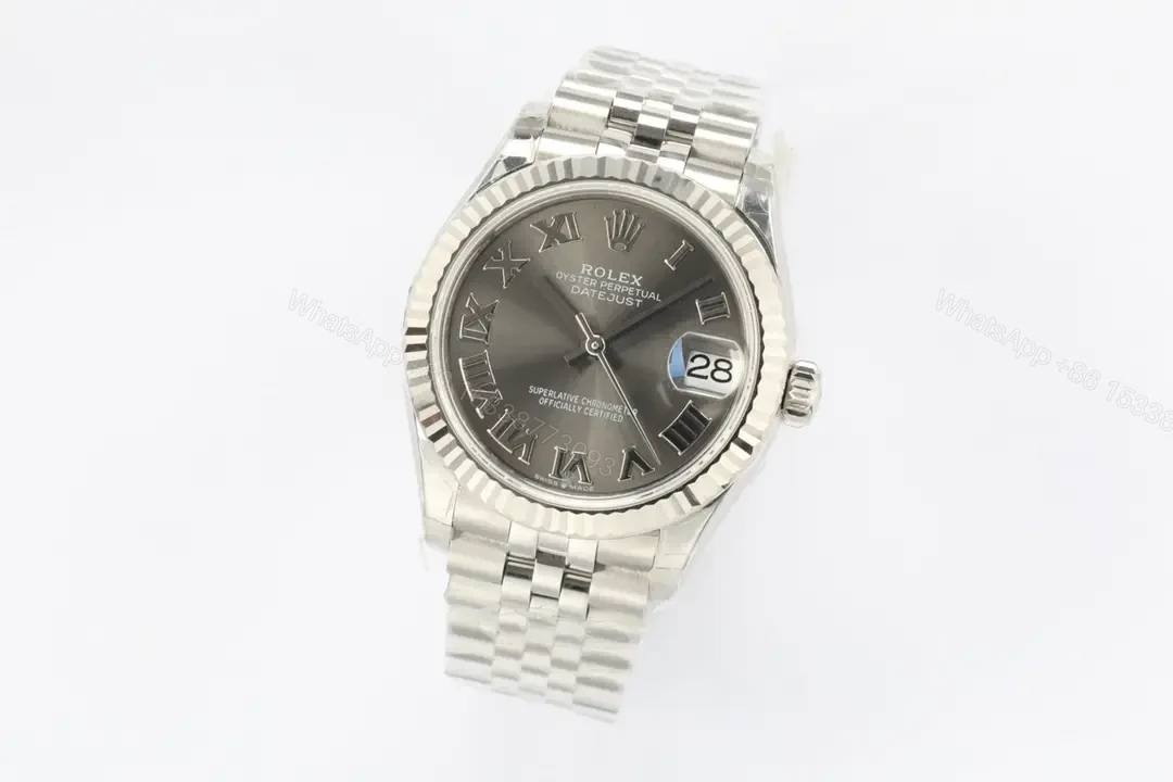 View 3 of Rolex Datejust 31 Stainless Steel Fluted Jubilee Rhodium Roman Dial 178274-0063