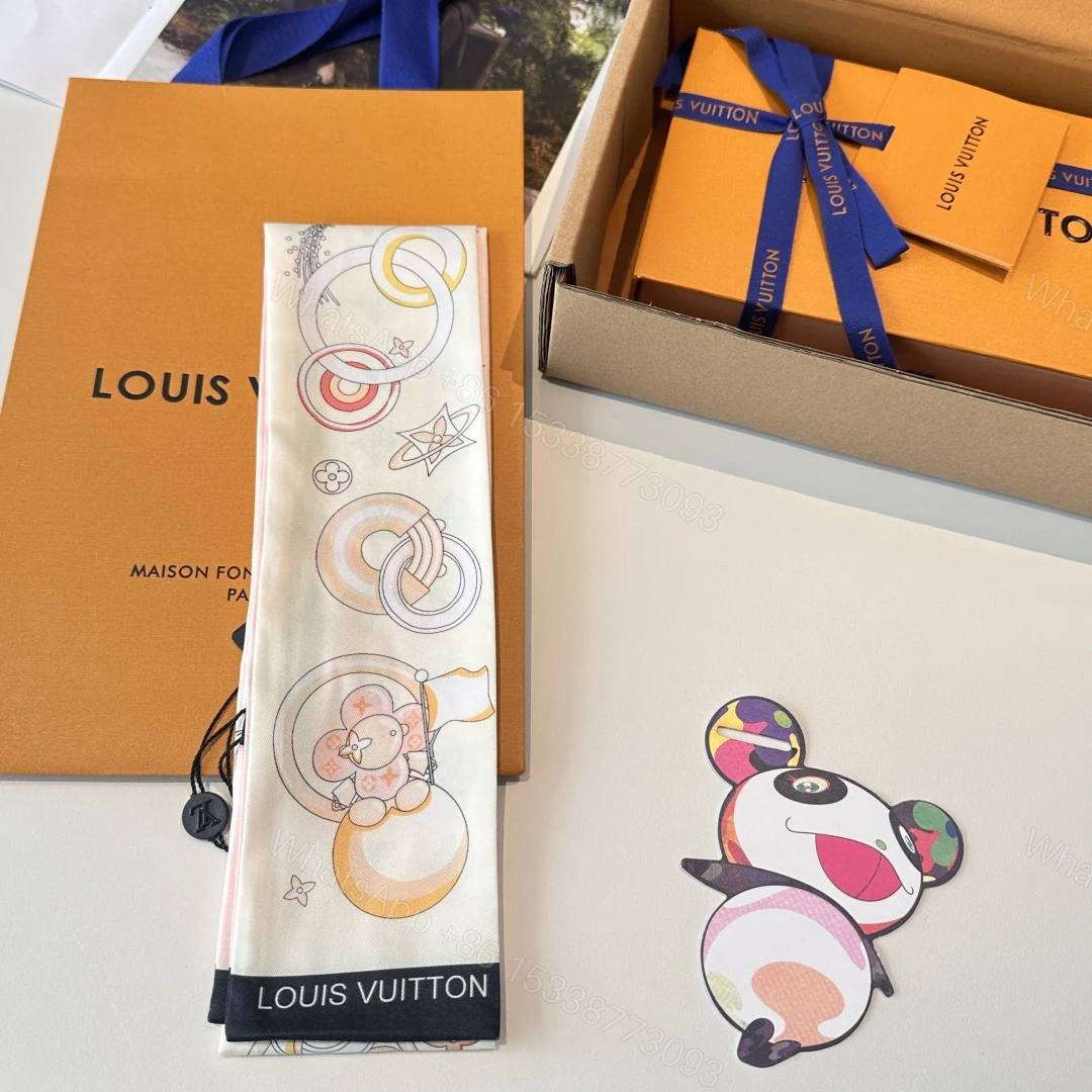 LV 一比一絲巾 插畫印花可愛元素限量設計款 — view 1