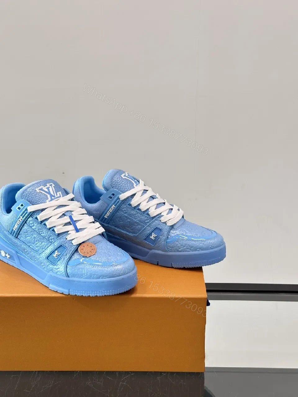 View 7 of Vibrant Blue Luxe Sneakers: Elevated Comfort, Designer-Inspired