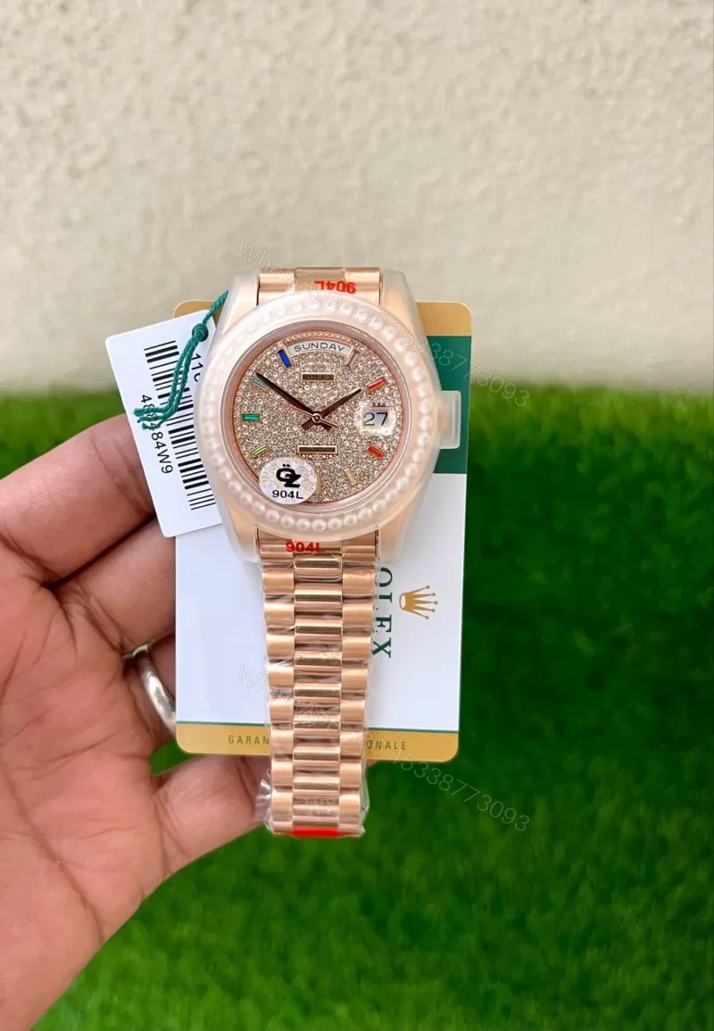 View 3 of Rolex Day-Date Ring Diamond Rainbow 40MM Automatic